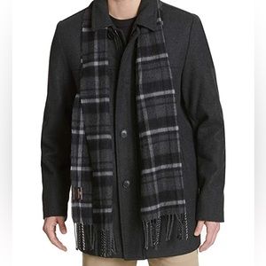 Dockers men’s Weston wool blend scarf coat Gray